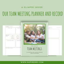 Load image into Gallery viewer, "DIGITAL DOWNLOAD: Team Meeting Planner and Record