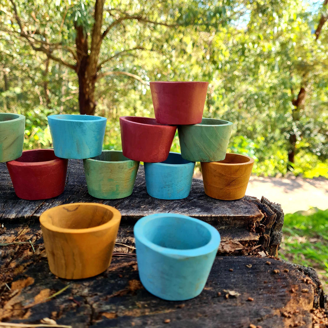 Wooden Earth Bowls 12pc