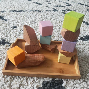 Coloured Wooden Crystals - Inspired Natural Play Store