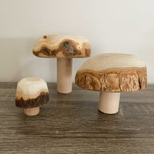 Load image into Gallery viewer, Wooden Mushrooms - set of 3
